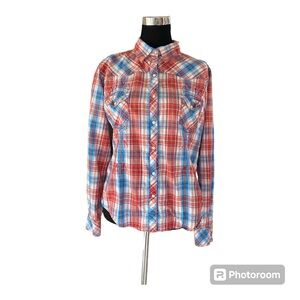 Panhandle Western Shirt Women's Size Medium  Rodeo Cowgirl Cheyenne